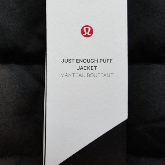 NWT LULULEMON Black Lightweight Just Enough Puff 800 Fill Goose Down Jacket 4 - Picture 10 of 10